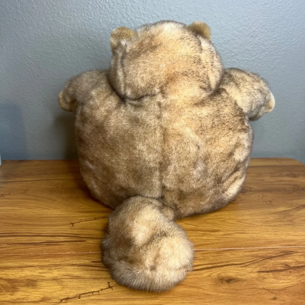 Incredible Petables Plush Cat Chubby Fat Brown Chunky Huggable